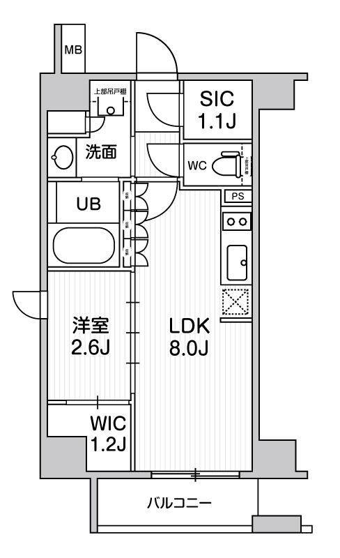 シーズンフラッツ新高円寺(1LDK/5階)の間取り写真
