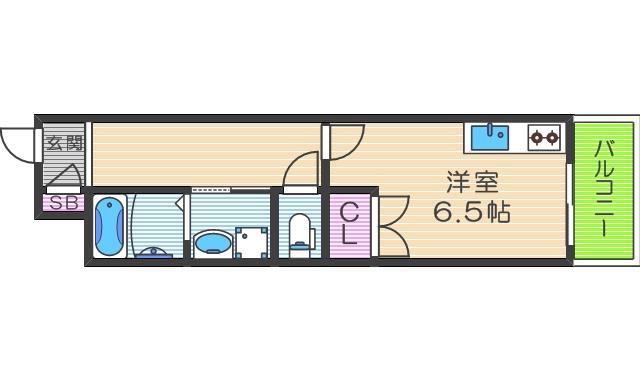 ヘーベルメゾン東上町(ワンルーム/4階)の間取り写真