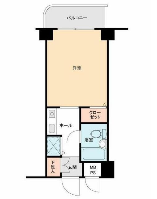リンクスビル(1K/4階)の間取り写真
