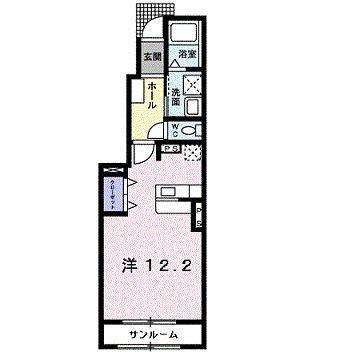 MANOR HOUSE Y・K(ワンルーム/1階)の間取り写真