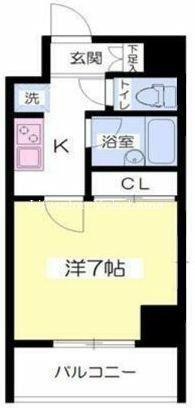 ラフィーヌ伊勢佐木町(1K/5階)の間取り写真