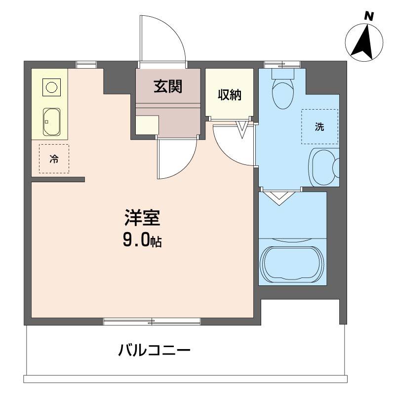 ベイフロント由比ヶ浜(ワンルーム/2階)の間取り写真