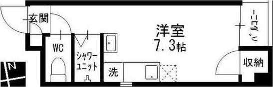 ブレストンコート覚王山(ワンルーム/3階)の間取り写真