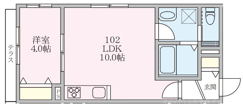 SERES PROMENADE(1LDK/1階)の間取り写真