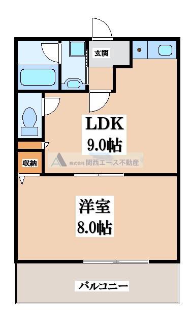 ブランチ613(1LDK/2階)の間取り写真