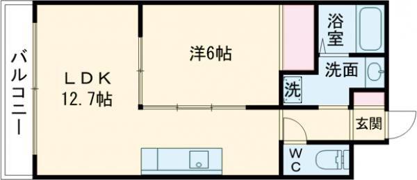 モン・サン・ミシェル(1LDK/3階)の間取り写真
