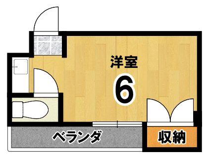 アヴェニール佐藤(ワンルーム/3階)の間取り写真