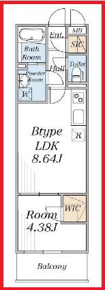 リブリ・曳舟II(1LDK/1階)の間取り写真