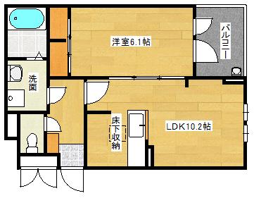 JR芸備線 安芸矢口駅 徒歩14分 3階建 築6年(1LDK/3階)の間取り写真