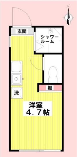 アーバンプレイス中野B(ワンルーム/1階)の間取り写真