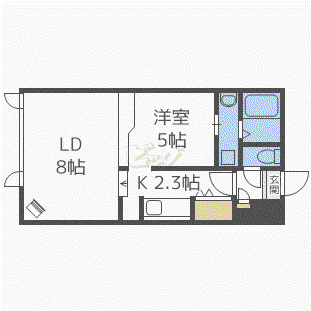 POSA TOWN当別NO4(1LDK/2階)の間取り写真