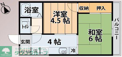 志村ハイツ(2K/2階)の間取り写真