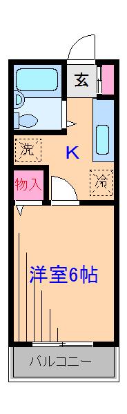日吉台ハウス(1K/1階)の間取り写真