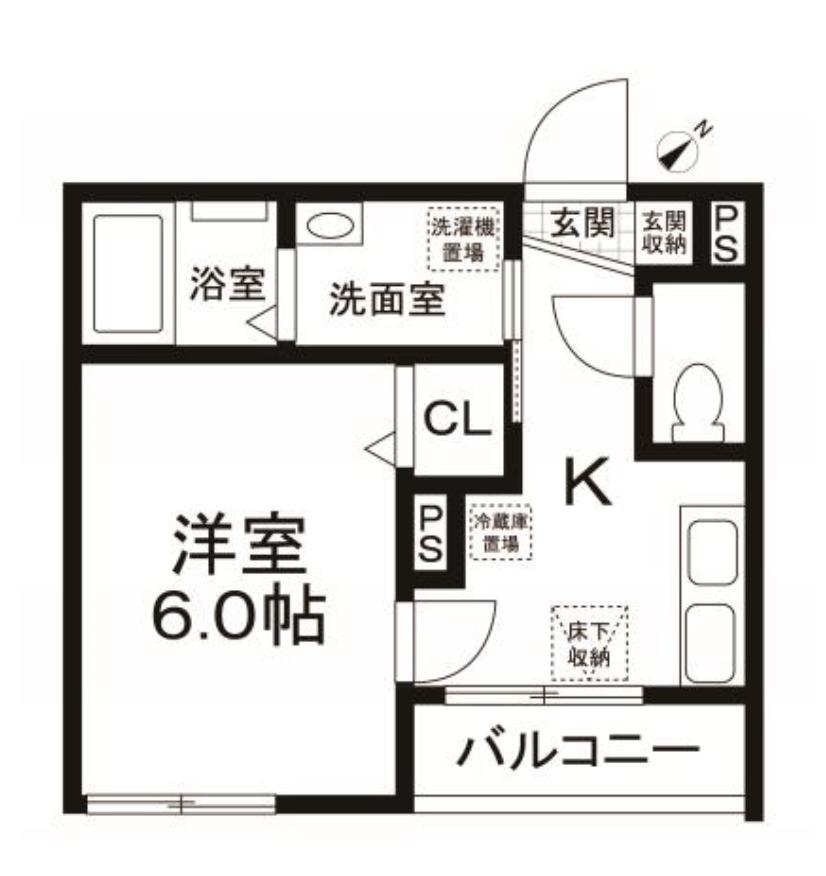 メゾンフォレスト(1K/2階)の間取り写真