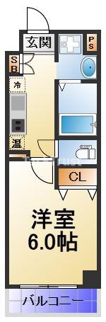みおつくし今市II(1K/5階)の間取り写真