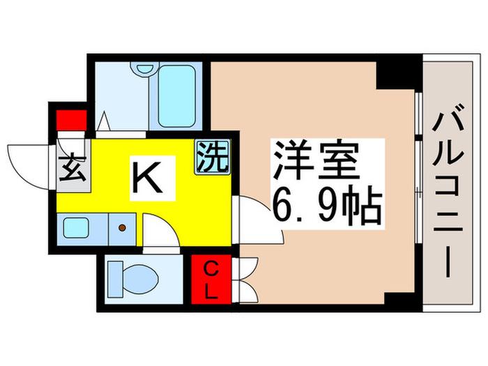レジディア行徳(1K/5階)の間取り写真