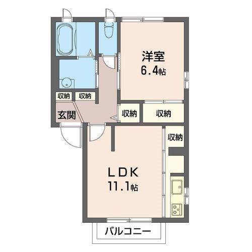 サニーヒル大久保V(1LDK/2階)の間取り写真