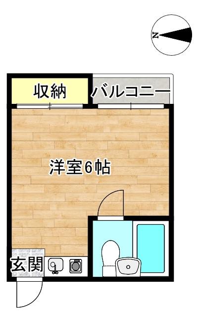ロイヤル大池橋(ワンルーム/5階)の間取り写真
