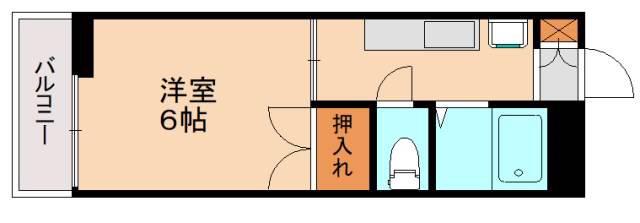 アドバンス九産大駅前(1K/2階)の間取り写真