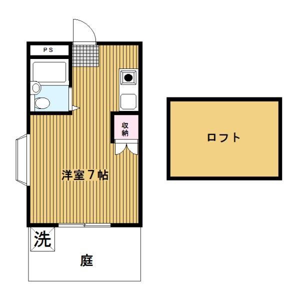 インターフェース野毛山(ワンルーム/1階)の間取り写真