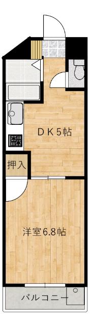 C&C三宅(1K/3階)の間取り写真