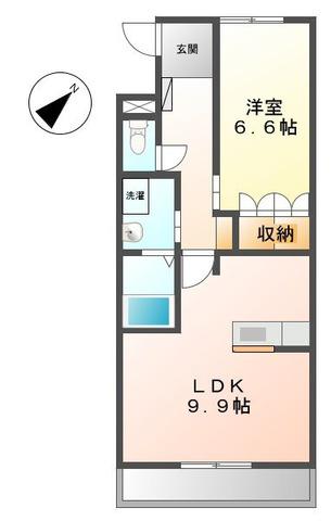 プランドール住吉(1LDK/2階)の間取り写真
