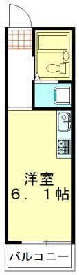 ソフィアコーポ上沢(ワンルーム/1階)の間取り写真