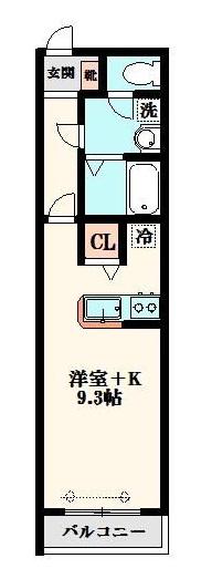 クレフラスト馬橋(ワンルーム/2階)の間取り写真