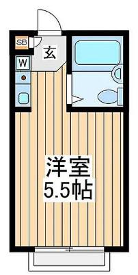 BCASA京王多摩川RE-BORN(ワンルーム/3階)の間取り写真