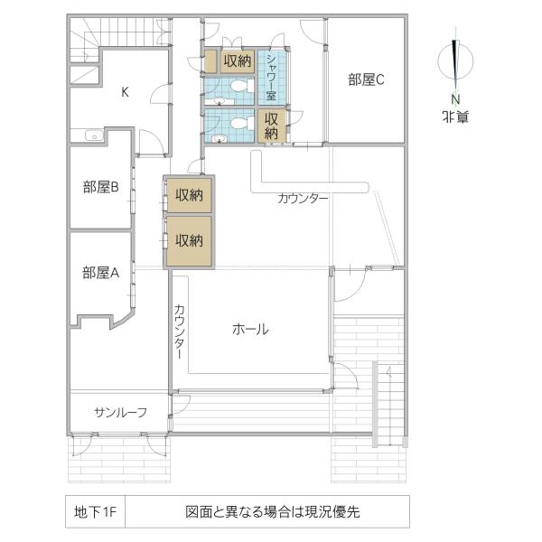 ARUMIKビル(ワンルーム/B1階)の間取り写真