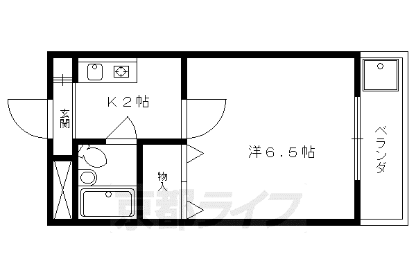 森マンションVII(1K/1階)の間取り写真