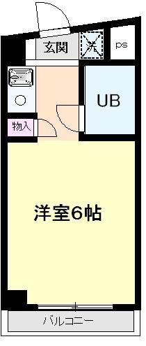 Sビルコーポ(ワンルーム/3階)の間取り写真