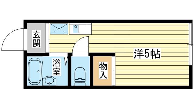 JONANハイツ(1K/2階)の間取り写真