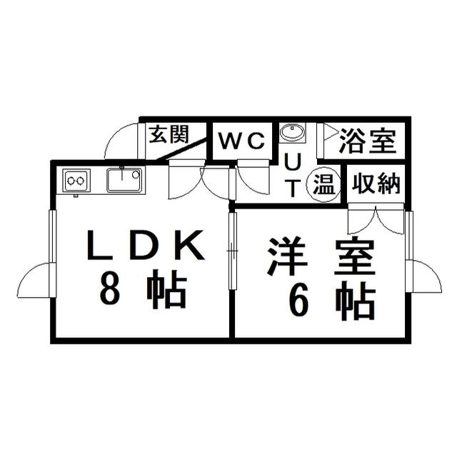 シティハイムタイガー(1LDK/2階)の間取り写真
