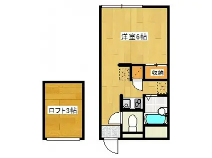 レオ日根野(1K/2階)の間取り写真