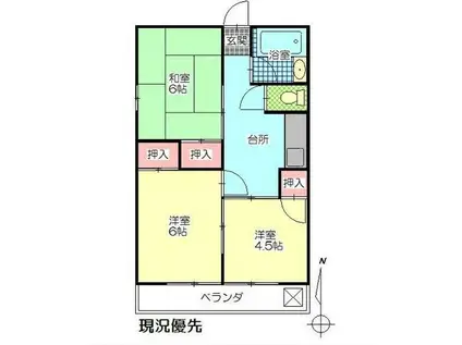 ハイツたかいし(3K/3階)の間取り写真