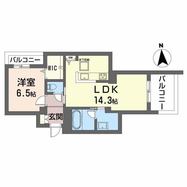セレーナエルフォ(1LDK/1階)の間取り写真