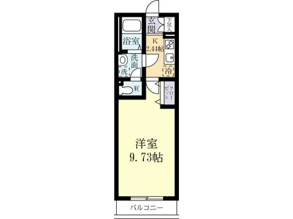 ル・メディリアン(1K/4階)の間取り写真