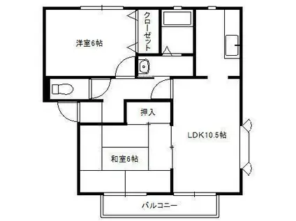 ラークヒルズA(2LDK/1階)の間取り写真