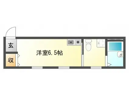 フェラ参番館(ワンルーム/3階)の間取り写真