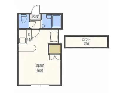 サンレーブ南郷(1K/1階)の間取り写真