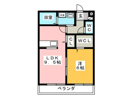 FAMZ HATTORI(1LDK/3階)の間取り写真