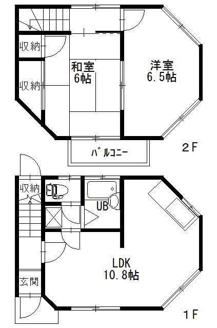 テラスハウスMS(2LDK/1階)の間取り写真