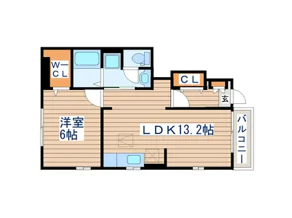 サニースイート(1LDK/1階)の間取り写真
