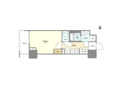 ビーピーアールレジデンス町田(1K/11階)の間取り写真