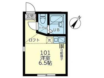 ユナイト七島アルカシオン(ワンルーム/1階)の間取り写真