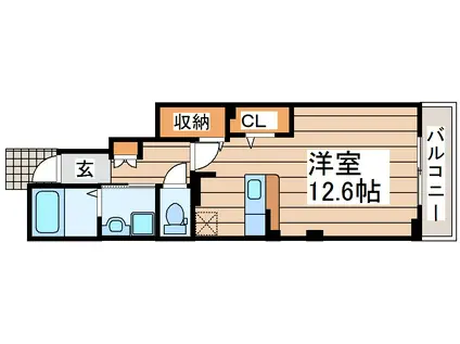 サンライトヒルズI(ワンルーム/1階)の間取り写真