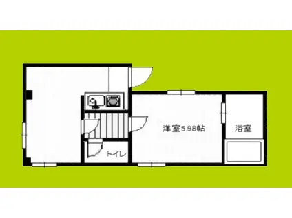 新大阪サンマンションⅡ号館(1DK/1階)の間取り写真