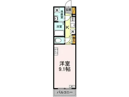 マグノリアコート(1K/1階)の間取り写真