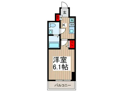 オーパスホームズ南行徳(1K/7階)の間取り写真